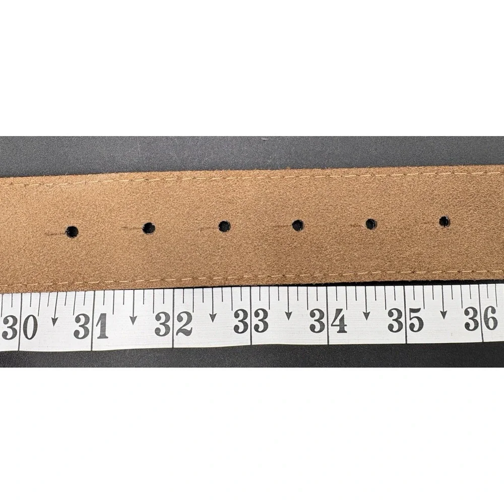 Just Cavalli Croc Leather Belt Blue Black White Crocodile Buckle Size 31-36 EUC